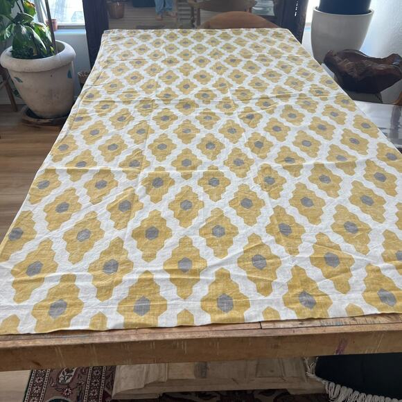 West Elm Window Drape Panels Bazaar Horseradish Set of 2 48" X 84" 100% Cotton - Picture 1 of 15